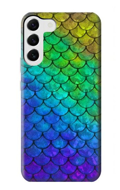 W2930 Mermaid Fish Scale Hard Case and Leather Flip Case For Samsung Galaxy S23 Plus