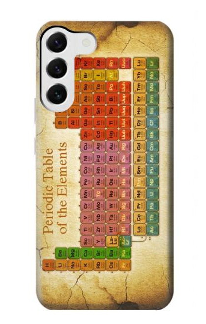 W2934 Vintage Periodic Table of Elements Hard Case and Leather Flip Case For Samsung Galaxy S23 Plus