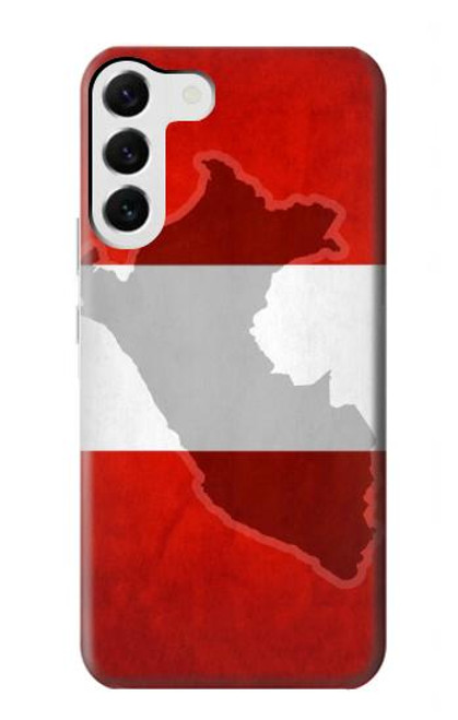 W3018 Peru Flag Hard Case and Leather Flip Case For Samsung Galaxy S23 Plus