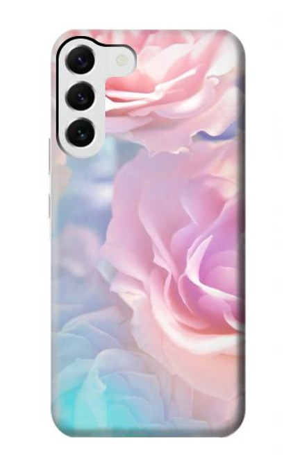 W3050 Vintage Pastel Flowers Hard Case and Leather Flip Case For Samsung Galaxy S23 Plus