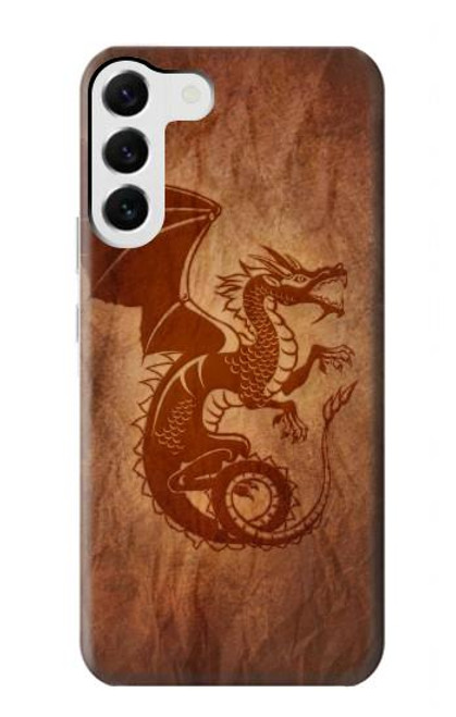 W3086 Red Dragon Tattoo Hard Case and Leather Flip Case For Samsung Galaxy S23 Plus