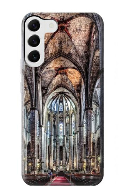 W3210 Santa Maria Del Mar Cathedral Hard Case and Leather Flip Case For Samsung Galaxy S23 Plus