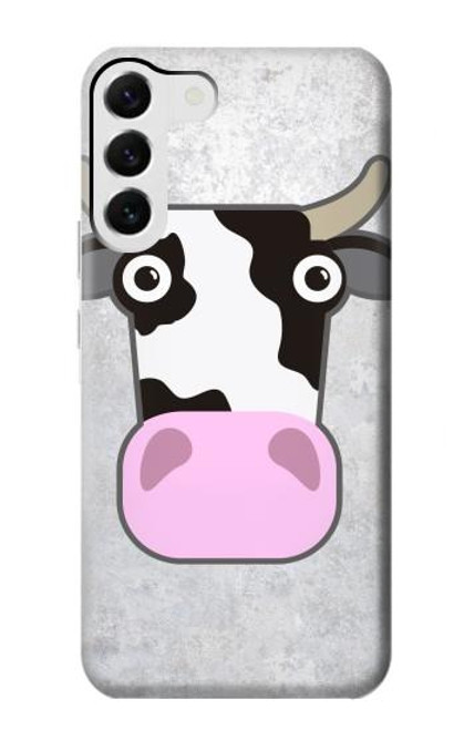 W3257 Cow Cartoon Hard Case and Leather Flip Case For Samsung Galaxy S23 Plus