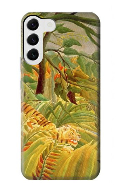 W3344 Henri Rousseau Tiger in a Tropical Storm Hard Case and Leather Flip Case For Samsung Galaxy S23 Plus