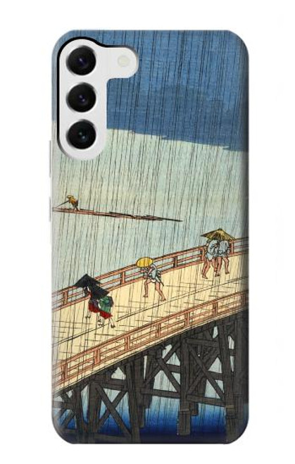 W3347 Utagawa Hiroshige Sudden shower Hard Case and Leather Flip Case For Samsung Galaxy S23 Plus