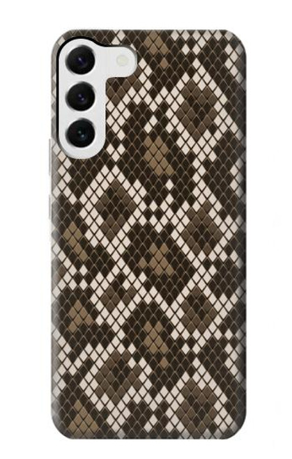 W3389 Seamless Snake Skin Pattern Graphic Hard Case and Leather Flip Case For Samsung Galaxy S23 Plus