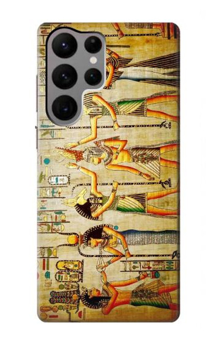 W0272 Egypt Wall Art Hard Case and Leather Flip Case For Samsung Galaxy S23 Ultra