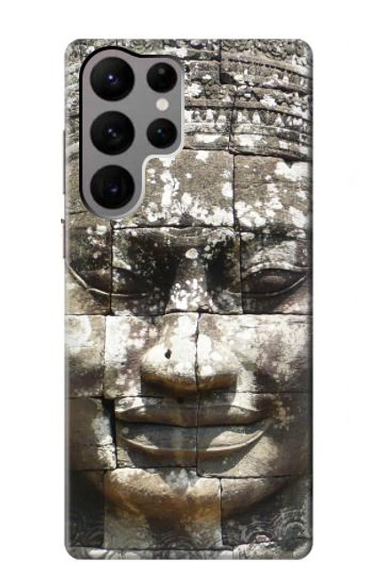 W0314 Ancient Cambodian Buddhism Hard Case and Leather Flip Case For Samsung Galaxy S23 Ultra