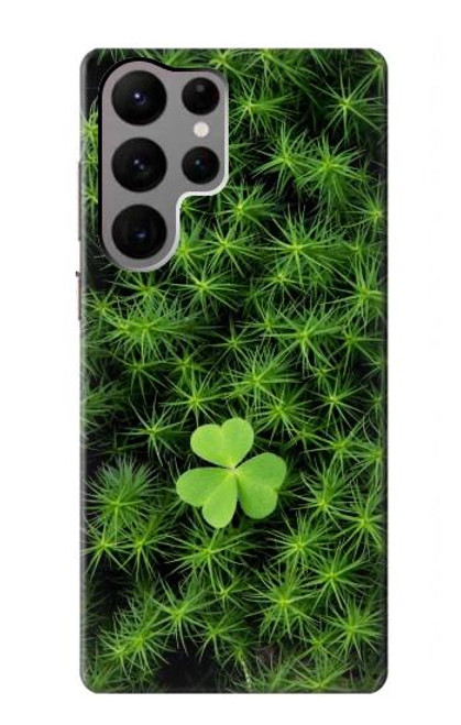 W0358 Clover Lucky Leaf Hard Case and Leather Flip Case For Samsung Galaxy S23 Ultra