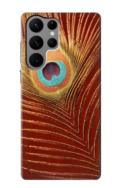 W0512 Peacock Hard Case and Leather Flip Case For Samsung Galaxy S23 Ultra