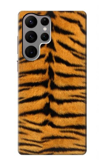 W0576 Tiger Skin Hard Case and Leather Flip Case For Samsung Galaxy S23 Ultra