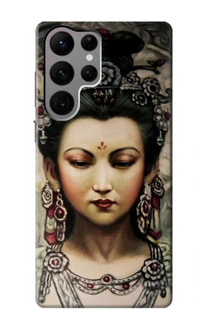 W0681 Guan Yin Hard Case and Leather Flip Case For Samsung Galaxy S23 Ultra