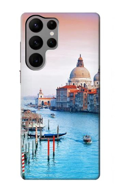 W0982 Beauty of Venice Italy Hard Case and Leather Flip Case For Samsung Galaxy S23 Ultra