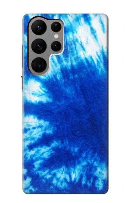 W1869 Tie Dye Blue Hard Case and Leather Flip Case For Samsung Galaxy S23 Ultra