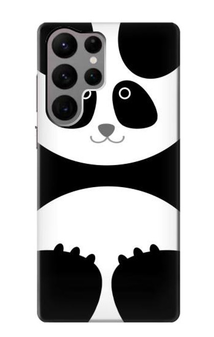 W2085 Panda Minimalist Hard Case and Leather Flip Case For Samsung Galaxy S23 Ultra