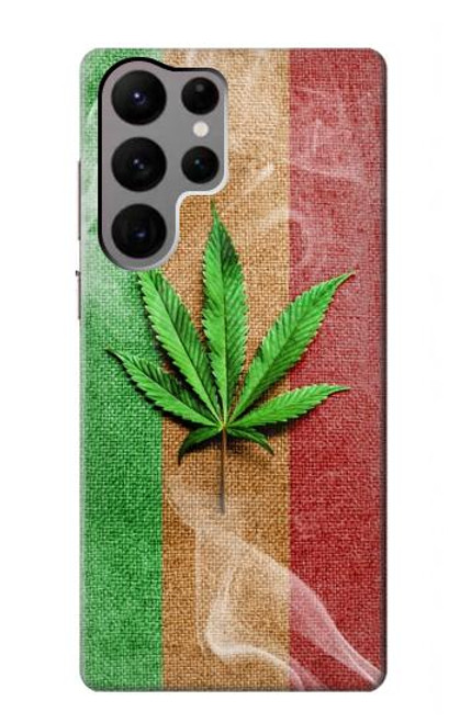 W2109 Smoke Reggae Rasta Flag Hard Case and Leather Flip Case For Samsung Galaxy S23 Ultra