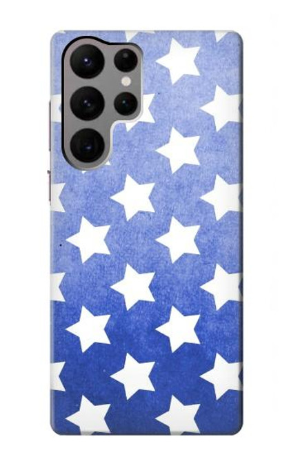 W2481 Star Pattern Hard Case and Leather Flip Case For Samsung Galaxy S23 Ultra
