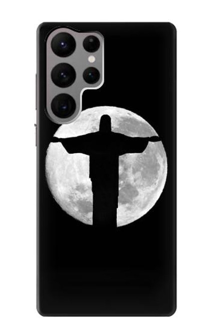 W2511 Jesus Statue Christ Rio de Janeiro Hard Case and Leather Flip Case For Samsung Galaxy S23 Ultra