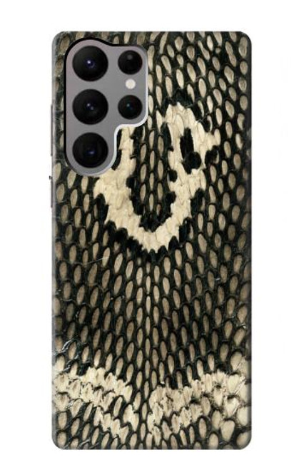 W2711 King Cobra Snake Skin Graphic Printed Hard Case and Leather Flip Case For Samsung Galaxy S23 Ultra