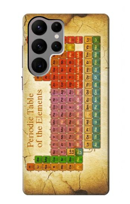 W2934 Vintage Periodic Table of Elements Hard Case and Leather Flip Case For Samsung Galaxy S23 Ultra