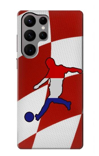 W2993 Croatia Football Soccer Hard Case and Leather Flip Case For Samsung Galaxy S23 Ultra