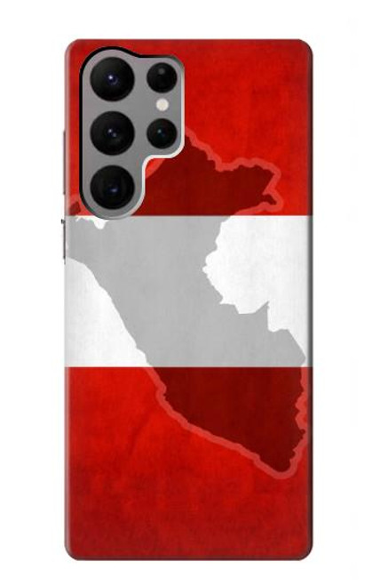 W3018 Peru Flag Hard Case and Leather Flip Case For Samsung Galaxy S23 Ultra