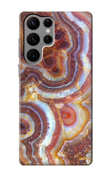 W3034 Colored Marble Texture Printed Hard Case and Leather Flip Case For Samsung Galaxy S23 Ultra