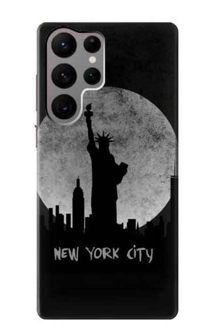 W3097 New York City Hard Case and Leather Flip Case For Samsung Galaxy S23 Ultra