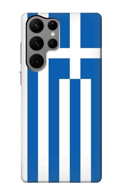 W3102 Flag of Greece Hard Case and Leather Flip Case For Samsung Galaxy S23 Ultra