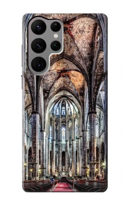 W3210 Santa Maria Del Mar Cathedral Hard Case and Leather Flip Case For Samsung Galaxy S23 Ultra