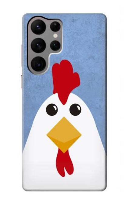 W3254 Chicken Cartoon Hard Case and Leather Flip Case For Samsung Galaxy S23 Ultra