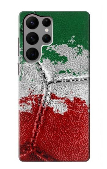 W3318 Italy Flag Vintage Football Graphic Hard Case and Leather Flip Case For Samsung Galaxy S23 Ultra