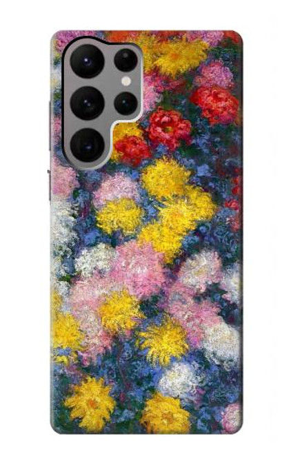 W3342 Claude Monet Chrysanthemums Hard Case and Leather Flip Case For Samsung Galaxy S23 Ultra