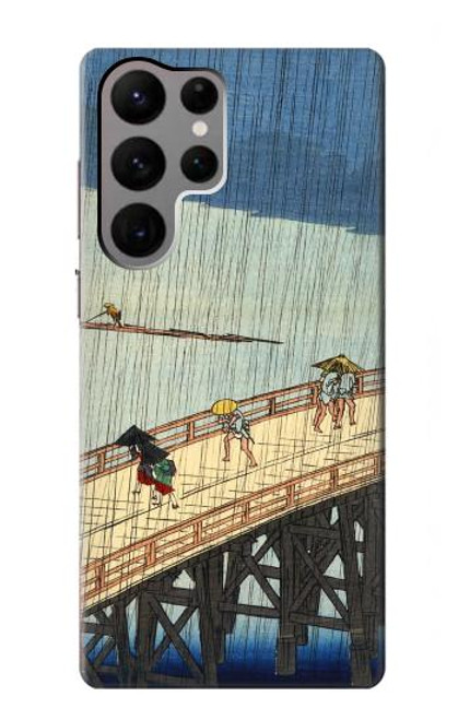 W3347 Utagawa Hiroshige Sudden shower Hard Case and Leather Flip Case For Samsung Galaxy S23 Ultra