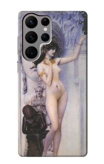 W3353 Gustav Klimt Allegory of Sculpture Hard Case and Leather Flip Case For Samsung Galaxy S23 Ultra