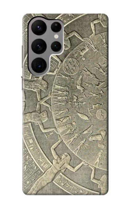 W3396 Dendera Zodiac Ancient Egypt Hard Case and Leather Flip Case For Samsung Galaxy S23 Ultra