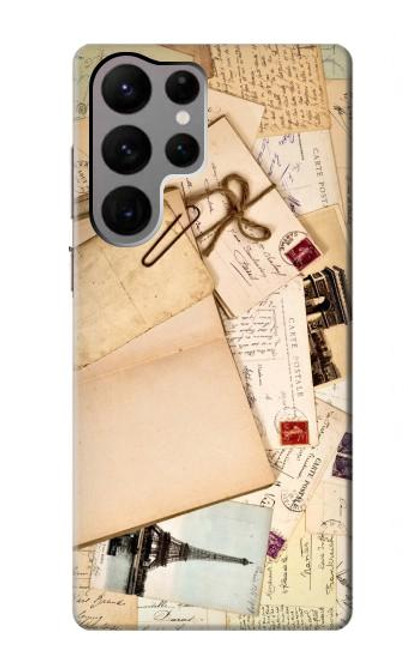 W3397 Postcards Memories Hard Case and Leather Flip Case For Samsung Galaxy S23 Ultra