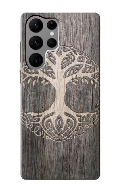 W3591 Viking Tree of Life Symbol Hard Case and Leather Flip Case For Samsung Galaxy S23 Ultra