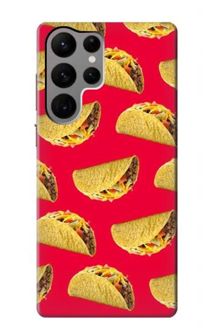 W3755 Mexican Taco Tacos Hard Case and Leather Flip Case For Samsung Galaxy S23 Ultra