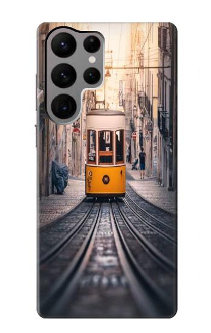 W3867 Trams in Lisbon Hard Case and Leather Flip Case For Samsung Galaxy S23 Ultra