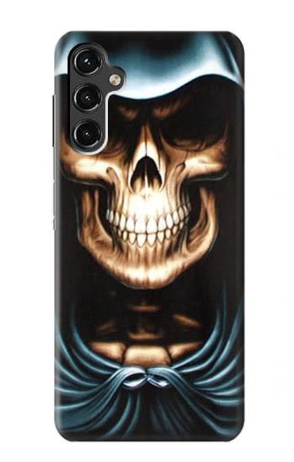 W0225 Skull Grim Reaper Hard Case and Leather Flip Case For Samsung Galaxy A14 5G