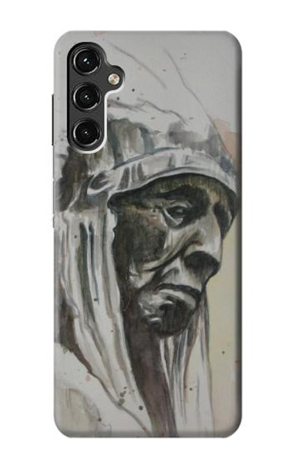 W0792 Indian Chief Hard Case and Leather Flip Case For Samsung Galaxy A14 5G