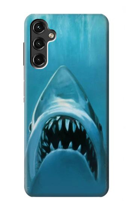 W0830 White Shark Hard Case and Leather Flip Case For Samsung Galaxy A14 5G