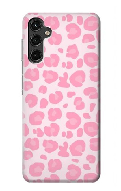 W2213 Pink Leopard Pattern Hard Case and Leather Flip Case For Samsung Galaxy A14 5G