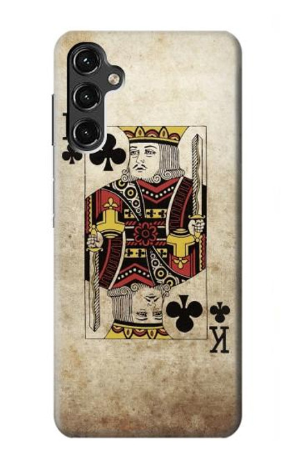 W2528 Poker King Card Hard Case and Leather Flip Case For Samsung Galaxy A14 5G