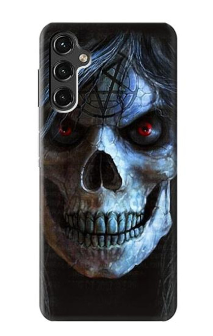 W2585 Evil Death Skull Pentagram Hard Case and Leather Flip Case For Samsung Galaxy A14 5G