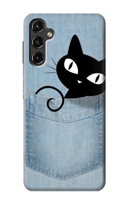 W2641 Pocket Black Cat Hard Case and Leather Flip Case For Samsung Galaxy A14 5G