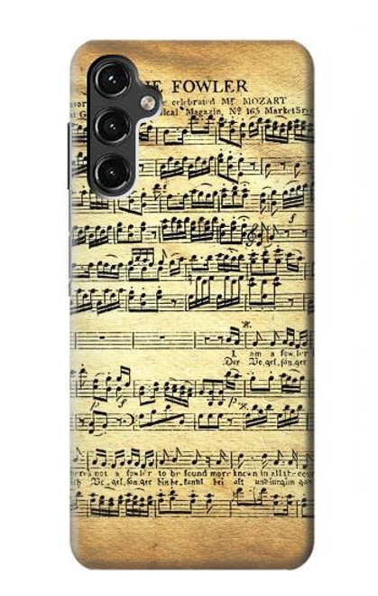 W2667 The Fowler Mozart Music Sheet Hard Case and Leather Flip Case For Samsung Galaxy A14 5G