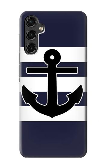 W2758 Anchor Navy Hard Case and Leather Flip Case For Samsung Galaxy A14 5G