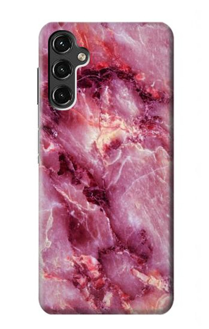 W3052 Pink Marble Graphic Printed Hard Case and Leather Flip Case For Samsung Galaxy A14 5G